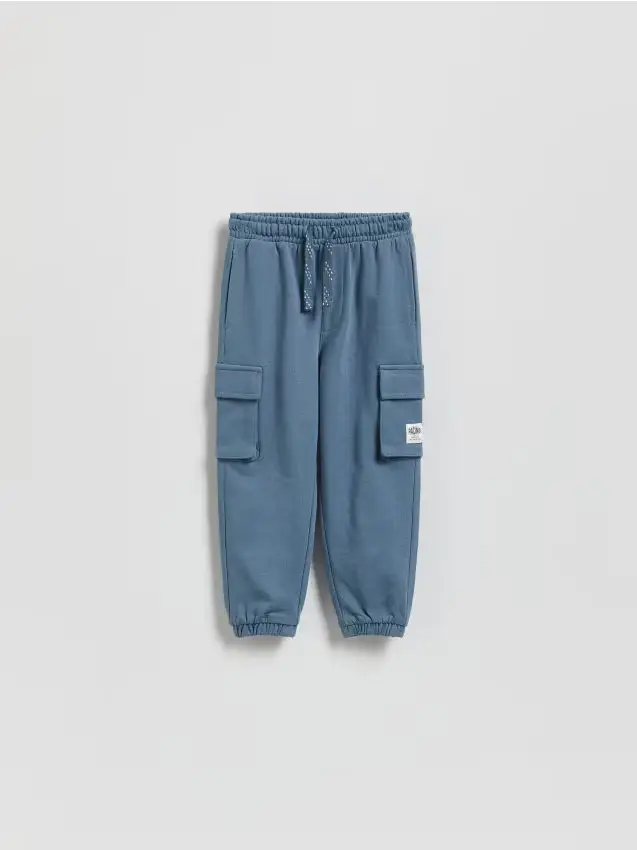 Jogger cargo in misto cotone - blu