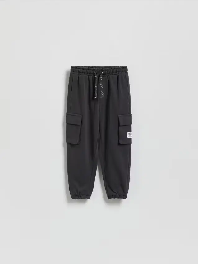 Jogger cargo in misto cotone - grigio scuro