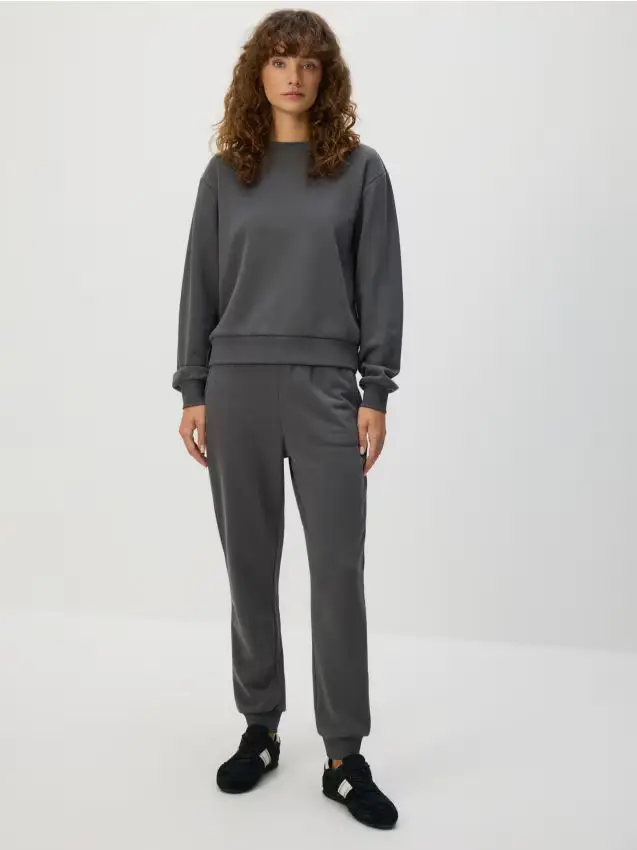 Jogger in cotone - grigio scuro