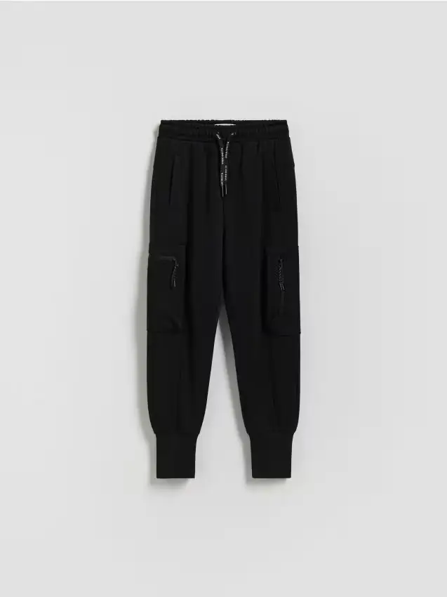 Joggers cargo con tasche - nero
