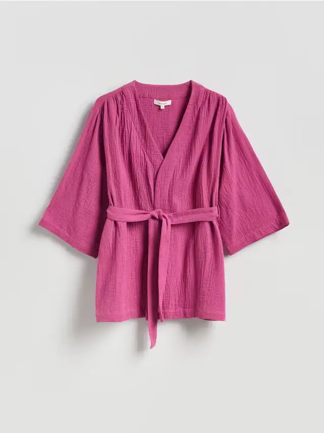 Kimono in mussola - rosa cipria