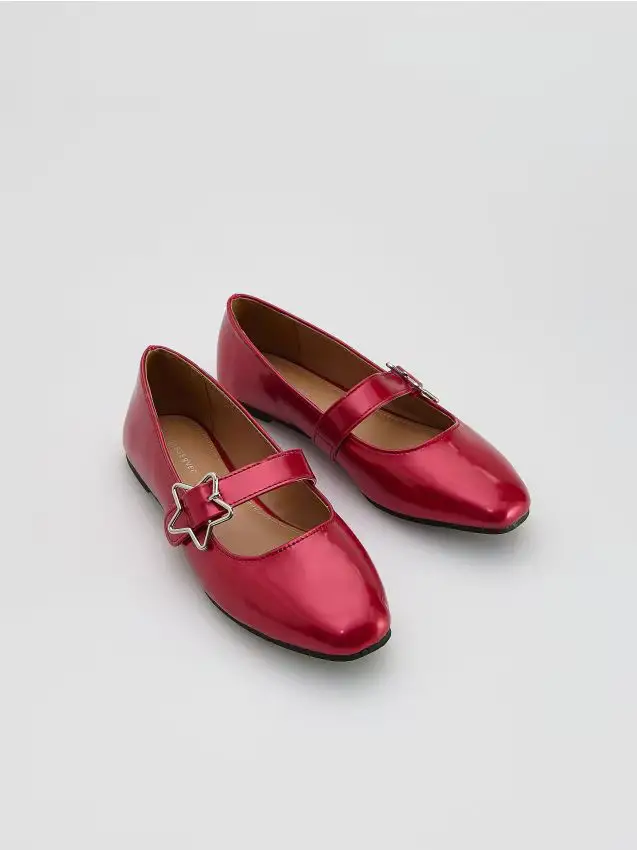 Lacquered ballerinas - rosso piccante