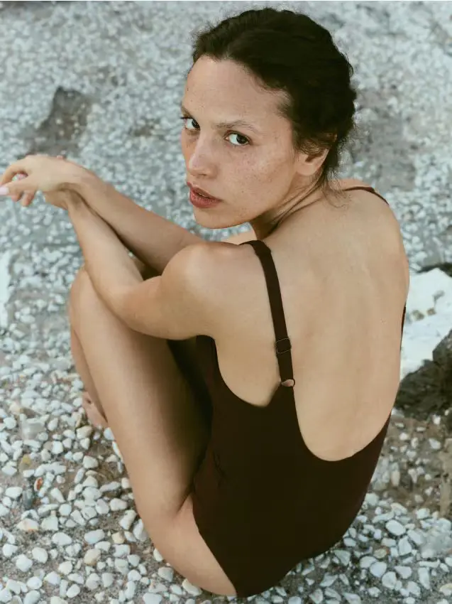 LADIES` BEACHWEAR SUIT - viola scuro