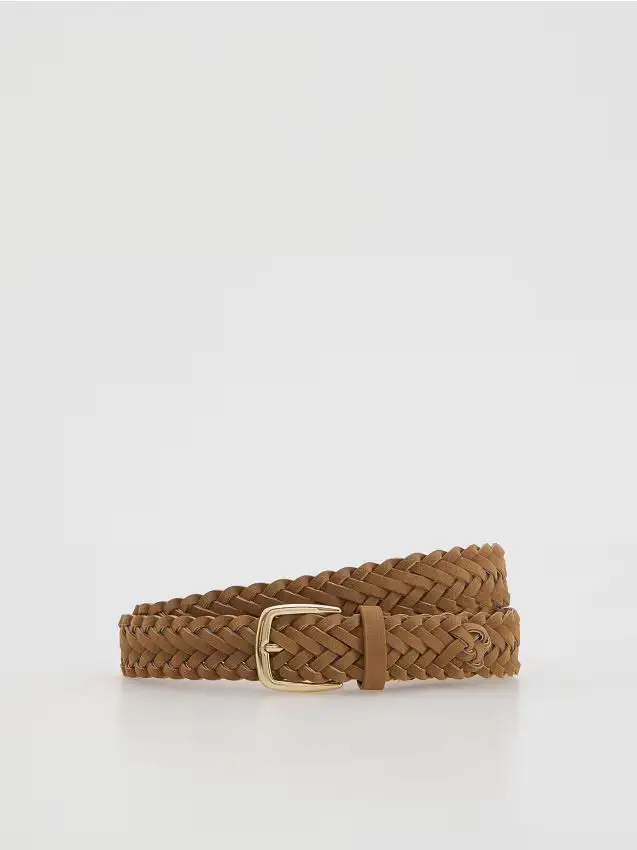 LADIES` BELT - marrone dorato
