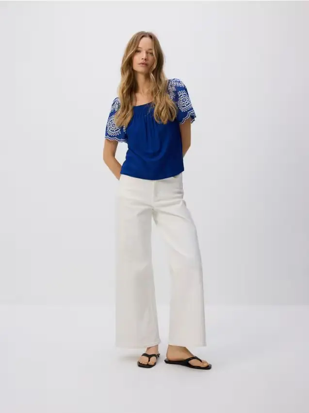 LADIES` BLOUSE - blu scuro