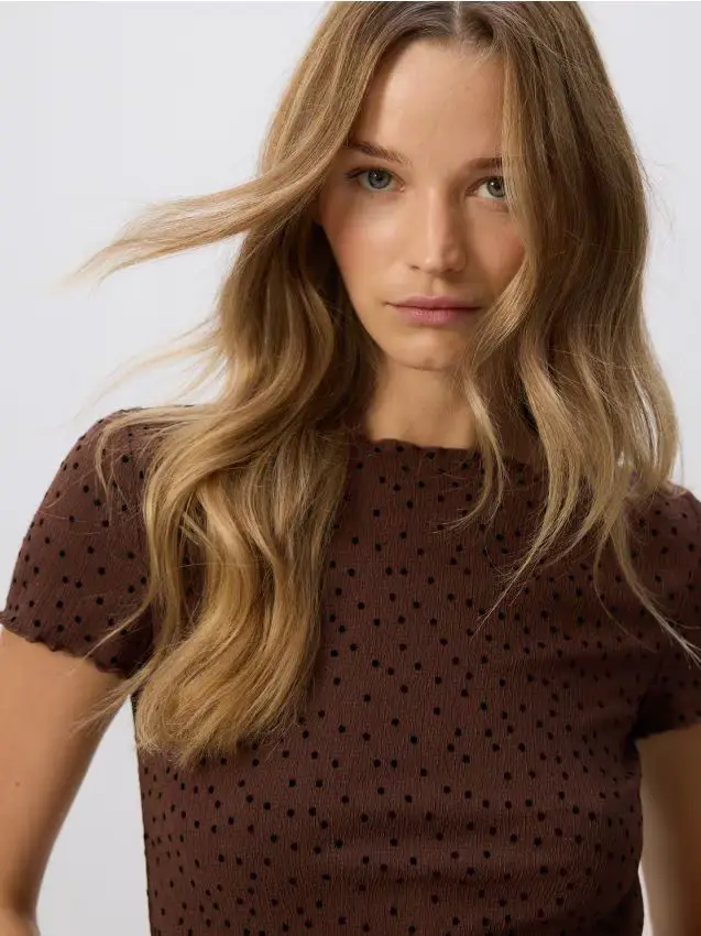 LADIES` BLOUSE - marrone scuro