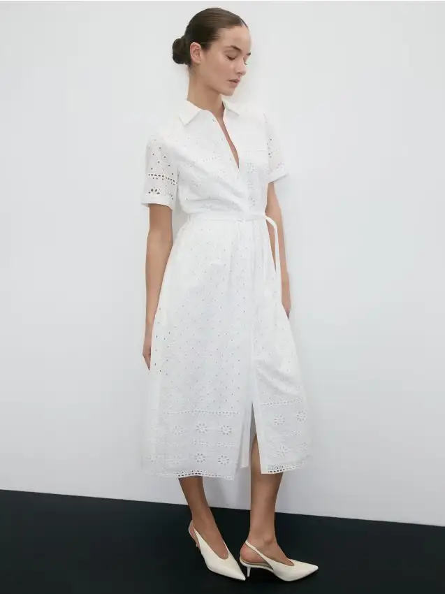 LADIES` DRESS - bianco