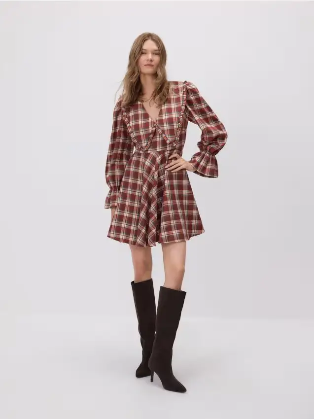 LADIES` DRESS - bordeaux