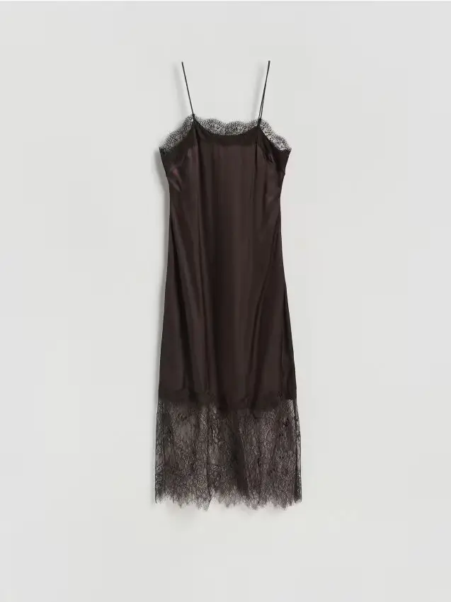 LADIES` DRESS - marrone scuro