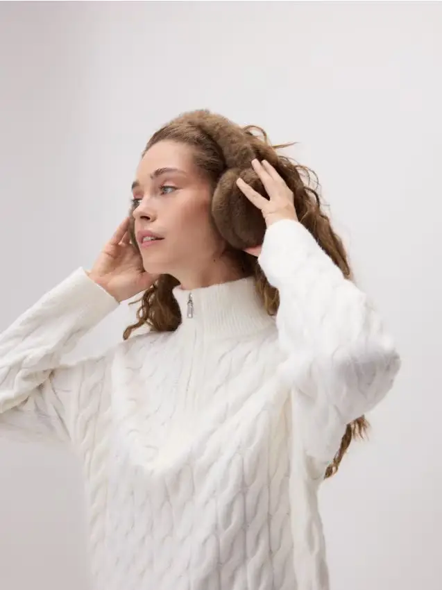 LADIES` EARMUFFS - marrone