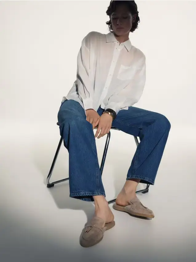 LADIES` MULES - beige