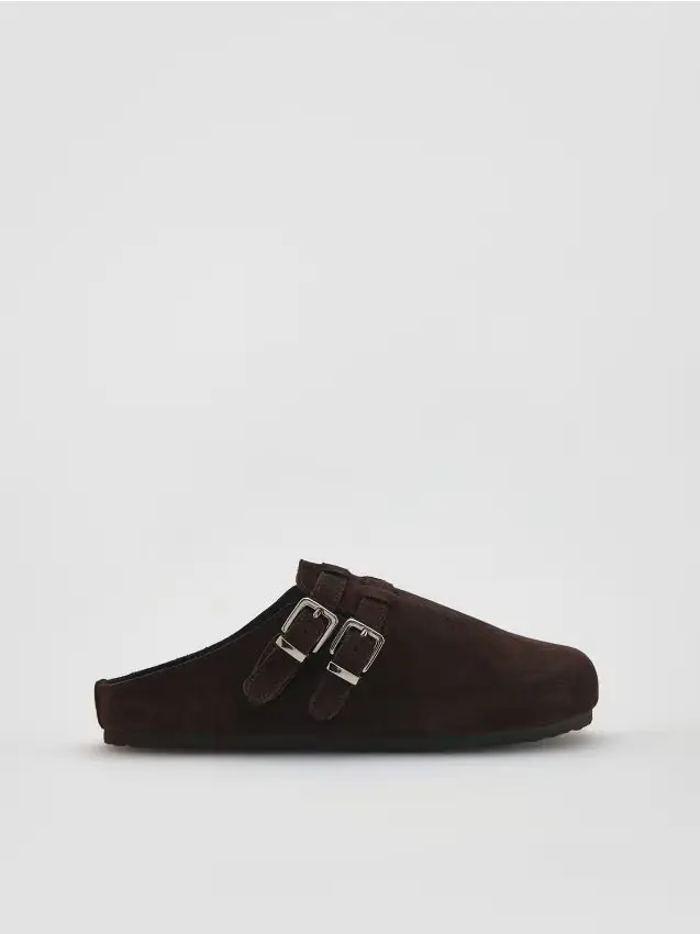 LADIES` MULES - marrone scuro