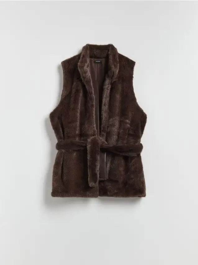 LADIES` PONCHO - marrone