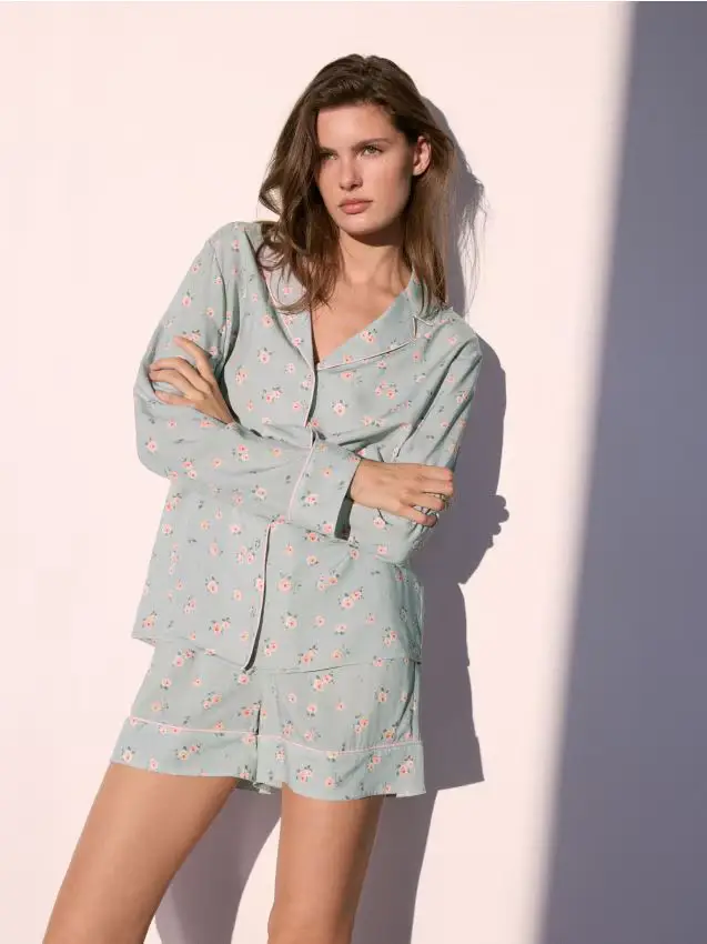 LADIES` PYJAMA - verde pallido