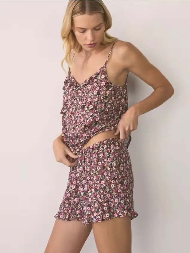 LADIES` PYJAMA - viola scuro