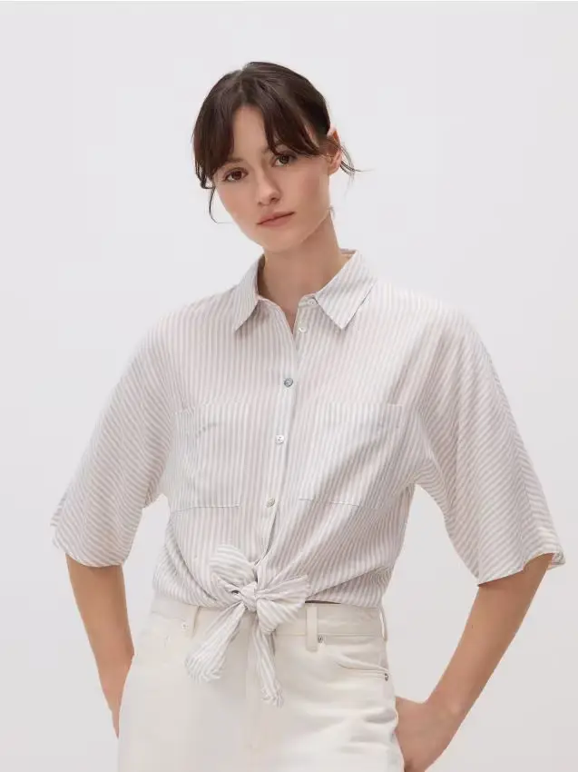 LADIES` SHIRT - verde oliva chiaro