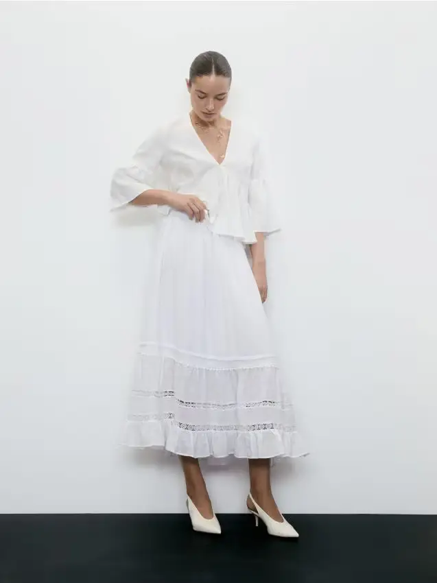 LADIES` SKIRT - nude