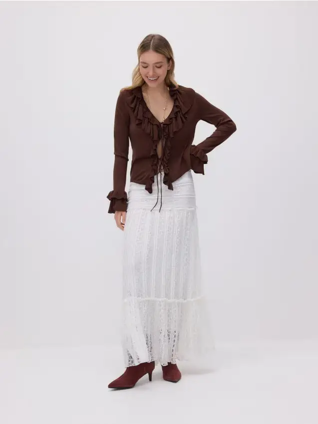 LADIES` SWEATER - marrone