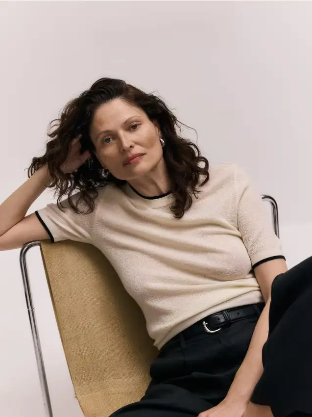 LADIES` SWEATER - panna