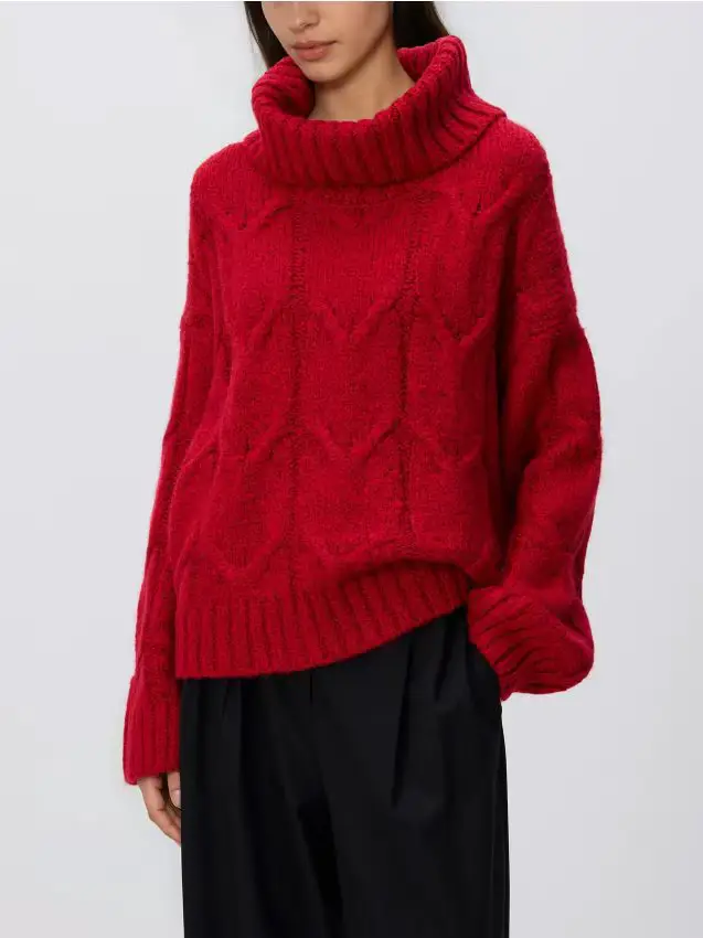 LADIES` SWEATER - rosso