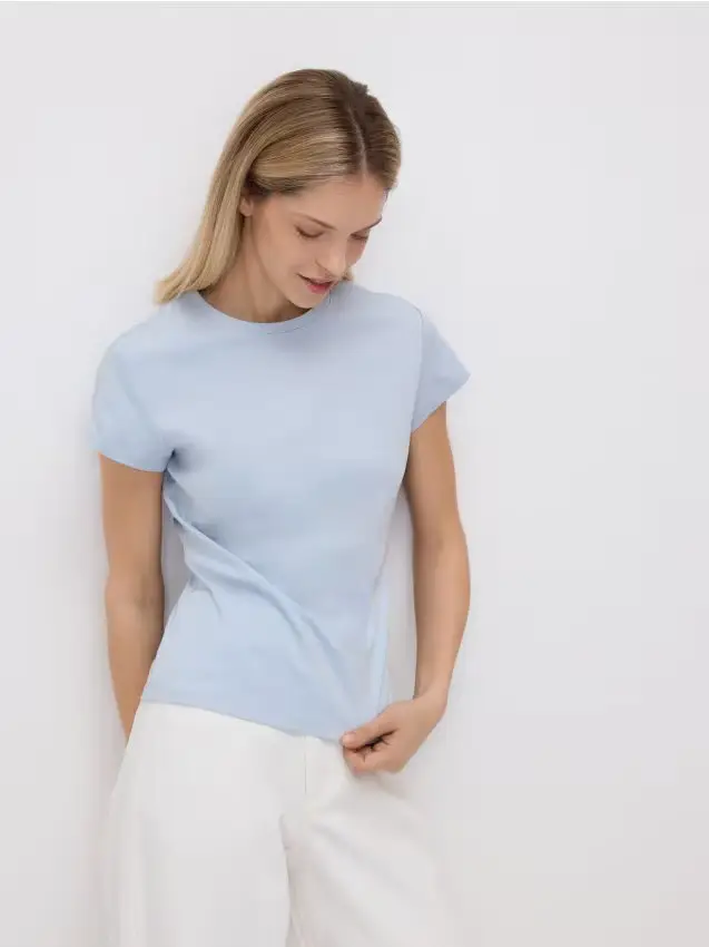 LADIES` T-SHIRT - azzurro