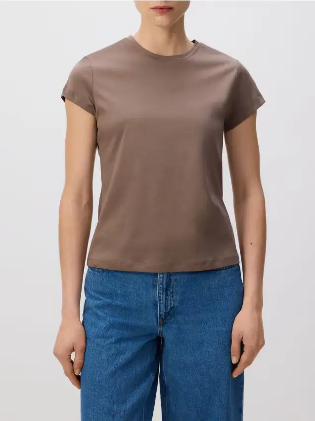 LADIES` T-SHIRT - caffè