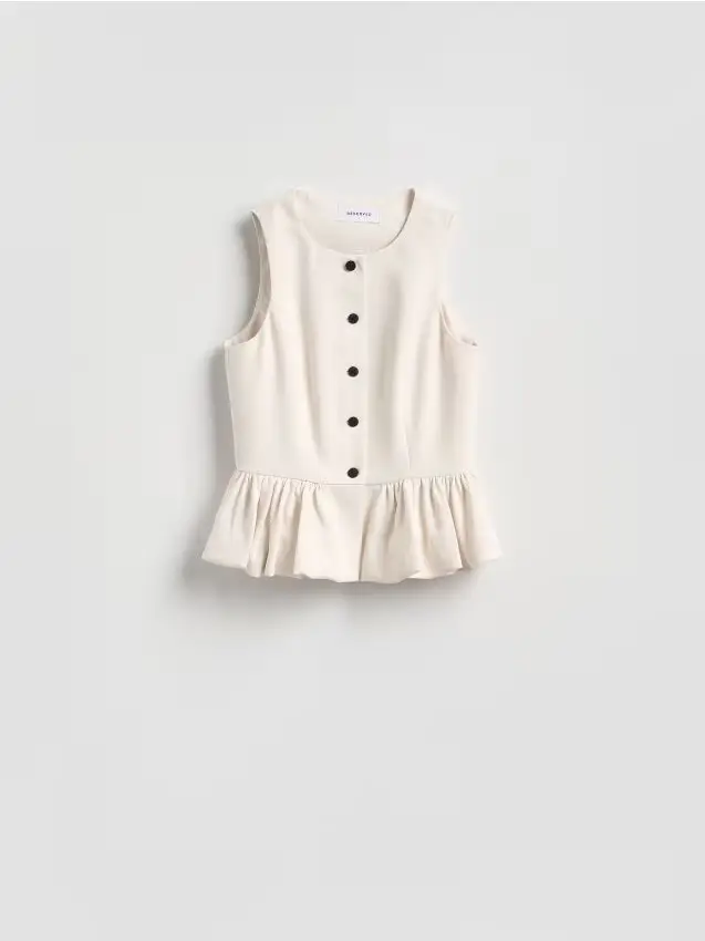 LADIES` VEST - panna