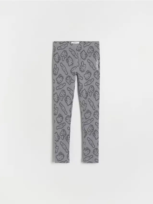 Leggings a costine Hello Kitty - grigio scuro