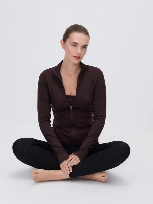 Leggings a vita alta larga - nero