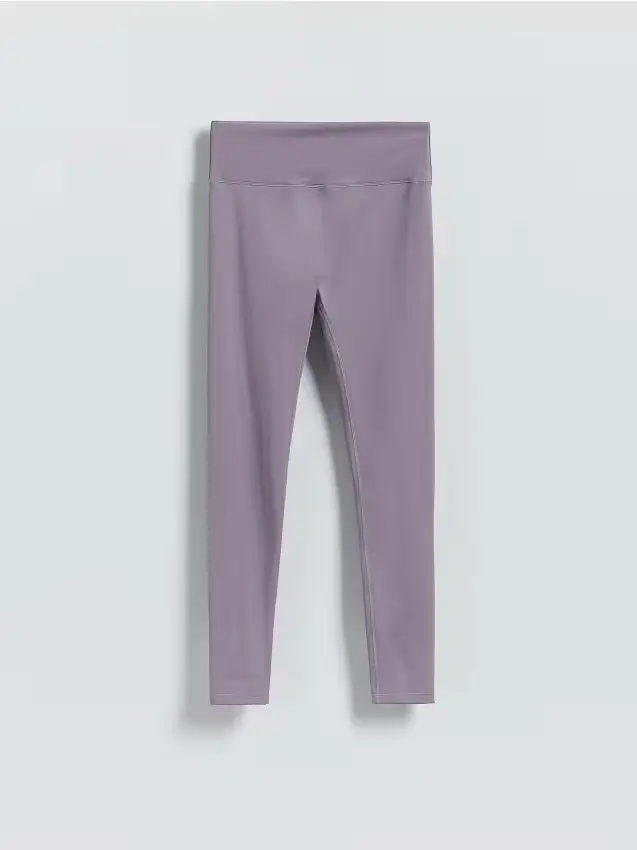 Leggings a vita alta larga - viola scuro