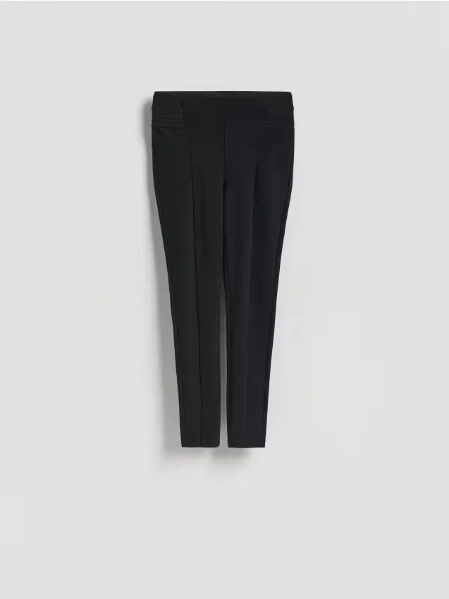 Leggings con nastro decorativo - nero