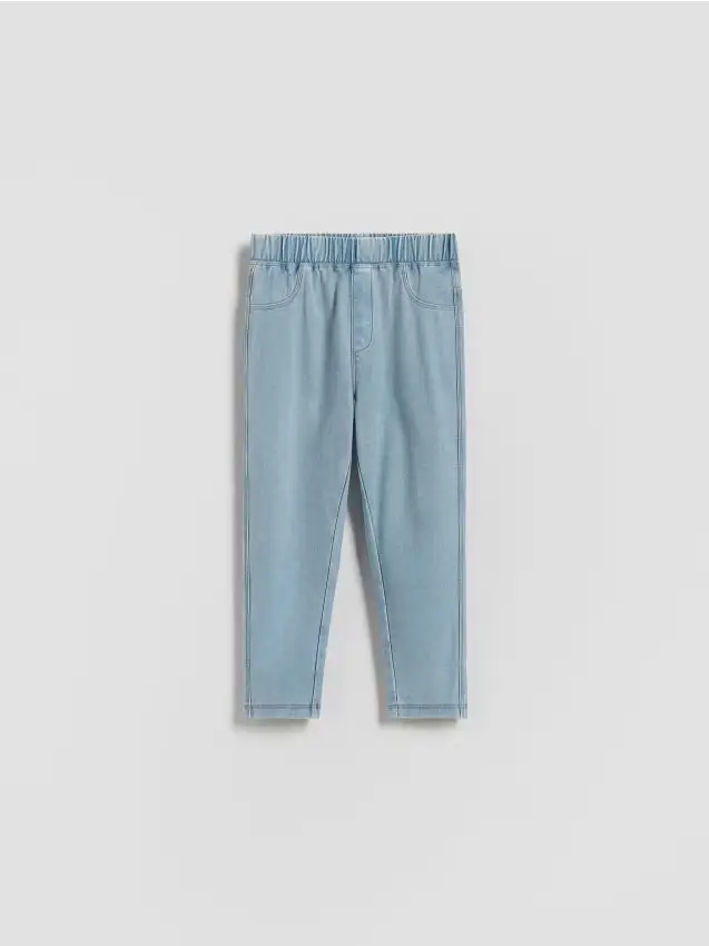 Leggings effetto slavato - blu