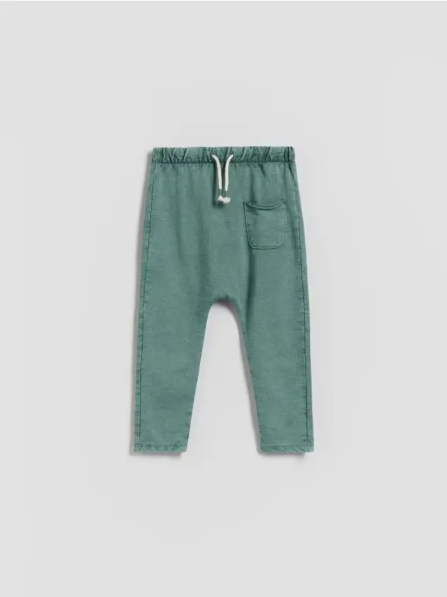 Leggings effetto slavato - verde scuro