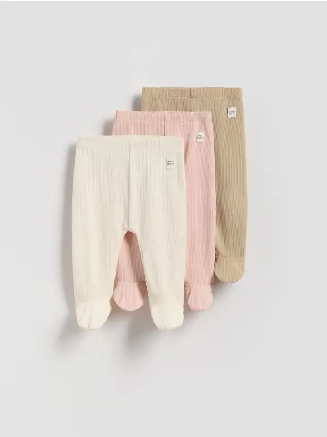 Leggings in cotone 3 pack - beige