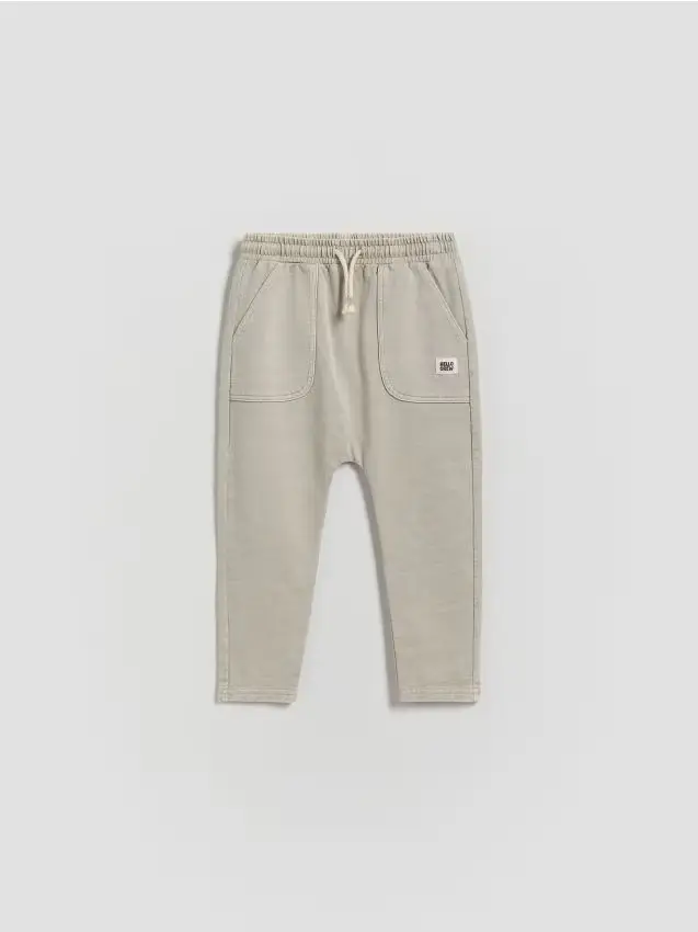 Leggings in misto cotone - grigio chiaro