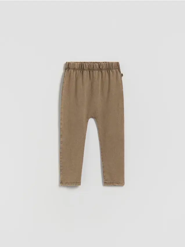 Leggings in misto cotone - marrone scuro