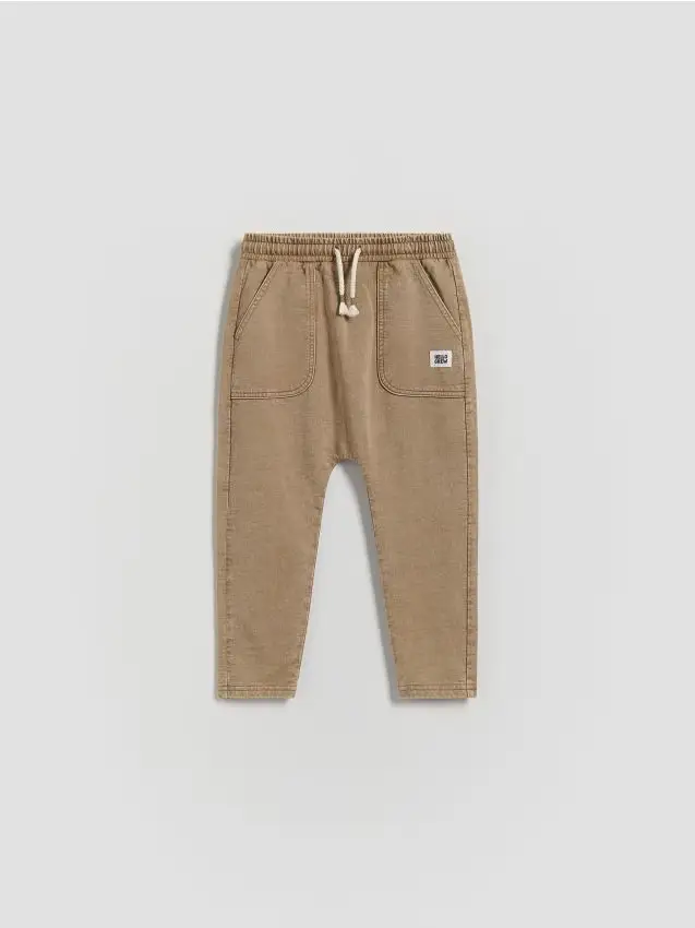 Leggings in misto cotone - marrone scuro