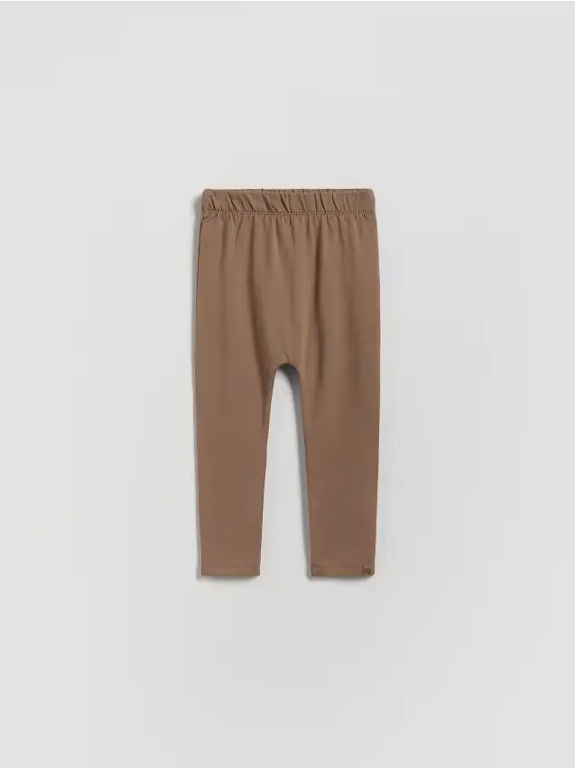 Leggings in misto cotone - marrone scuro