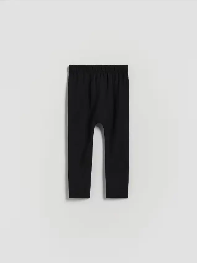 Leggings in misto cotone - nero