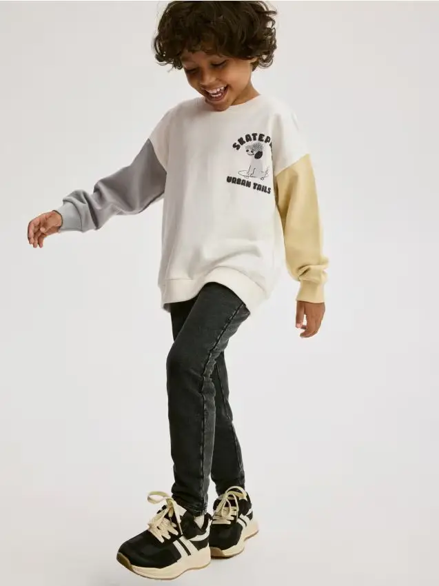 Leggings in misto cotone - nero