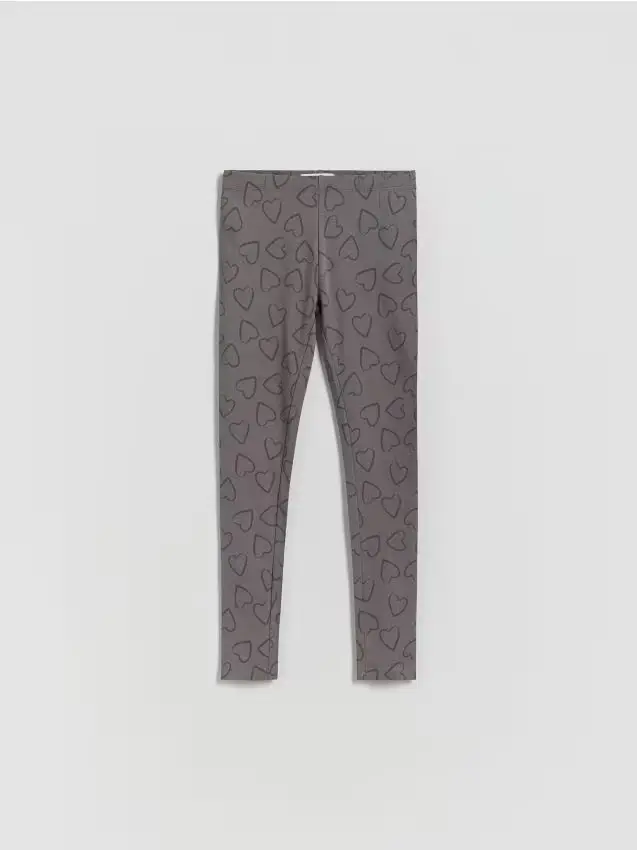 Leggings in misto cotone stampati - grigio scuro