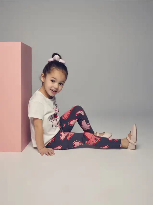 Leggings in misto cotone stampati - grigio scuro