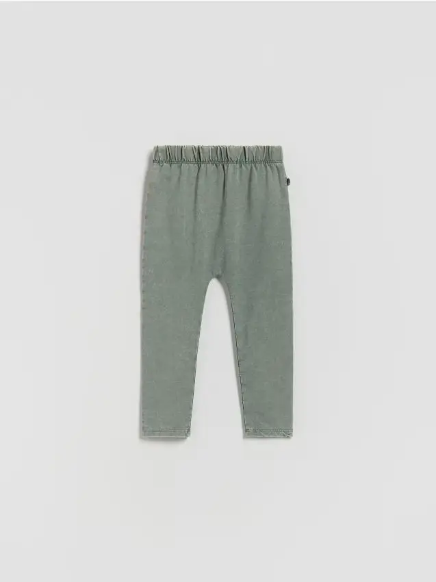 Leggings in misto cotone - verde scuro