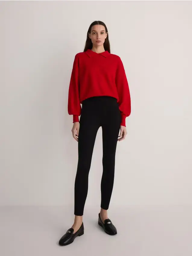 Leggings in misto viscosa - nero