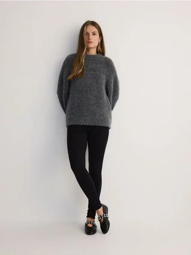 Leggings in misto viscosa - nero