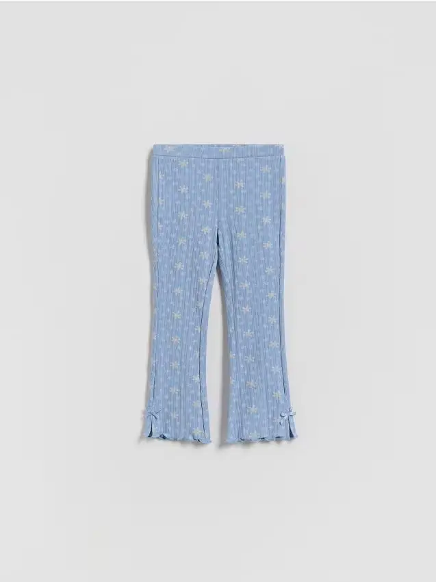 Leggings svasati con fiocchi - azzurro