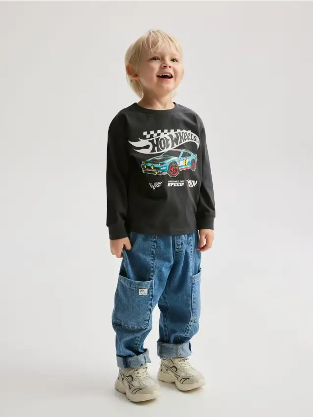 Longsleeve Hot Wheels - grigio scuro