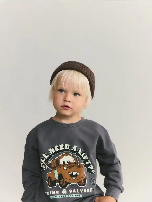 Maglia a maniche lunghe Cars in cotone - grigio scuro