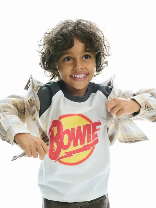 Maglia a maniche lunghe David Bowie - panna