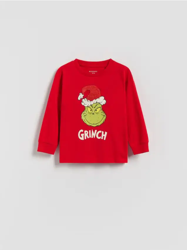 Maglia a maniche lunghe Grinch - rosso